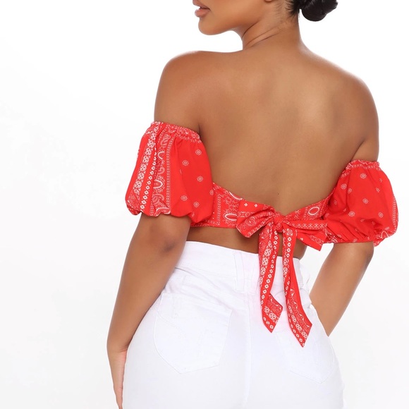 Red blouse for summer. Wore it once - Picture 2 of 4